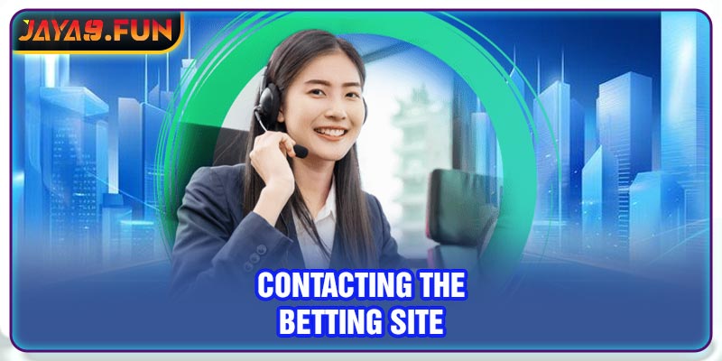 Contacting the betting site